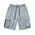 thumbnail image 4 of LiuXxxx Casual Cargo Shorts with Multiple Pockets for Athletic Hiking Training Outdoor Sports Lightweight Breathable Elastic Waist Summer GY2 XL, 4 of 5