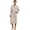 Khaki White Stripe, variant on Mens Robe Lightweight Long Sleeve Bathrobe, Striped Soft Kimono Knee Length Sleepwear