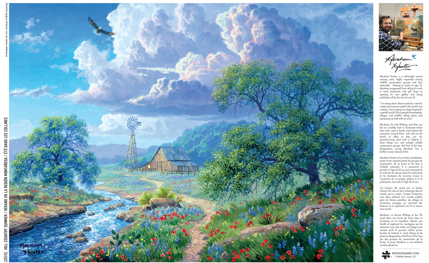 Buffalo Games Hill Country Summer 500-Piece Interlocking Jigsaw Puzzle for Adults Ages 14-99 Years