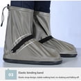 thumbnail image 3 of 1 par de cubrezapatos impermeables reutilizables, cubrezapatos impermeables para moto, bicicleta, botas de lluvia, cubrezapatos L, 3 of 4