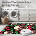thumbnail image 5 of ODIKA 8'x10' Machine Washable Non-Slip Area Rug, Festive Pug Motif with Chic Accessories and Whimsical Holiday Charm High Traffic Rug, Black, 745661, 5 of 5