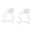 thumbnail image 1 of 2 soportes para esponjas con ventosa para montaje en pared, de hierro, para cocina, organizador de fregadero para esponjas, jabón, paños de limpieza, toallas y fregaderos (blanco), 1 of 5