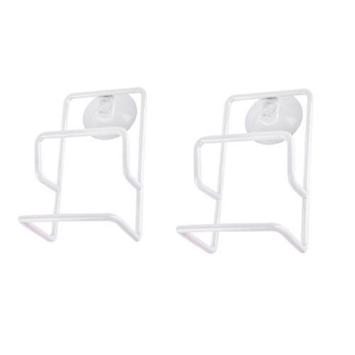 2 soportes para esponjas con ventosa para montaje en pared, de hierro, para cocina, organizador de fregadero para esponjas, jabón, paños de limpieza, toallas y fregaderos (blanco)