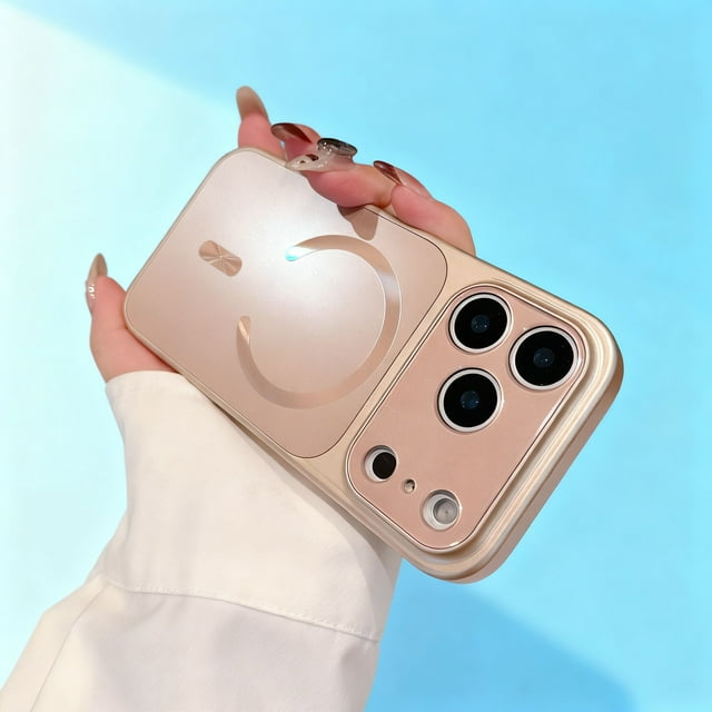 For iPhone 17 Phone Case,Compatible with Mag-Safe,Anti-Fingerprint Matte Ultra Slim Glossy Shockproof Anti-fall Durable Drop Protection,Rugged Thin Fit Phone Case Cover,Desertgold