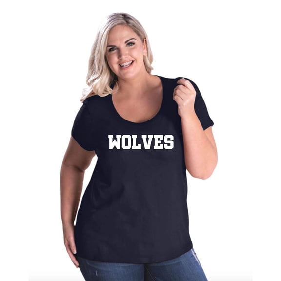IWPF - Women's Plus Size Curvy T-Shirt - Wolves