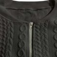 thumbnail image 3 of MORTTIC Women's Geometric Pattern Polyester Blend Jacket - Casual Long Sleeve Knit Outerwear with Front Zipper Lightweight Fall & Winter Coat, 3 of 5