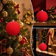 thumbnail image 2 of Large 6 Inch Christmas Ornaments Balls, Diamond Patterned Metallic Thread Christmas Balls, Christmas Tree Decorations for Holiday Parties, 2 of 9