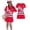 Watermelon Red, variant on Grblisyd Red White and Blue Dress for Girls Patriotic Short Sleeve Crewneck A Line Dresses Independence Day 250 Anniversary USA Flag Outfits
