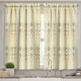 thumbnail image 2 of Ambesonne Ethnic Valance & Curtain, Prehistoric Ombre Borders, 55"x30", Yellow and White, 2 of 6