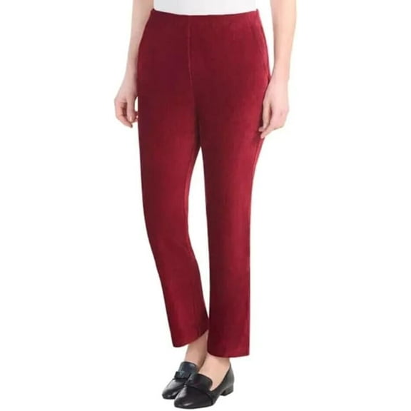 Hilary Radley Women's Mid-Rise Faux Suede Pull On Pants
