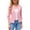 pink, variant on Women's 3/4 Sleeve Blazer Casual Open Front Cardigan Office Cropped Blazer Jacket