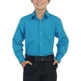 thumbnail image 2 of Boy's Regular Fit Long Sleeve Standard Cuff Pocket Uniform Casual Dress Shirt, 2 of 3