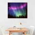 thumbnail image 2 of ONETECH Purple Aurora Borealis Wall Art Aurora Wall Decor Aurora Borealis Canvas Aurora Borealis Canvas Prin Canvas Painting Posters And Prints Wall Art Pictures for Living Room Bedroom Decor, 2 of 4