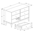 thumbnail image 3 of Baxton Studio Landis Frêne Bois Fini 6 Tiroirs Commode, 3 of 11