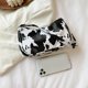 thumbnail image 2 of Bolso de mano con estampado de puntos de vaca para mujer, bolso de hombro pequeño para axilas (blanco), 2 of 9