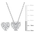 thumbnail image 2 of Everly Women's Diamond 14kt White Gold Heart-Shaped Stud Earrings & Pendant Set - 17 in + 1 ext, 2 of 9