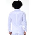 thumbnail image 2 of Men's Long Sleeve Linen Guayabera Shirt w/Fancy Panels | BOHIO MLG1415, 2 of 4