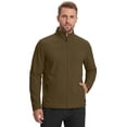 thumbnail image 5 of GIRUNS Men's Jacket Lightweight Softshell Zip Up Windbreaker Outdoor Casual Hiking Coat Olive Green L, 5 of 7