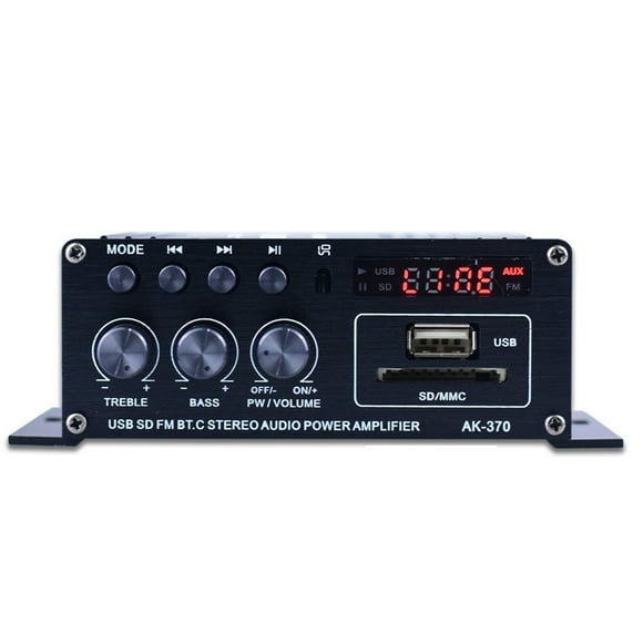 Amdohai AK370 Mini Audio Power Amplifier Portable Sound Amplifier Speaker Amp for Car and Home