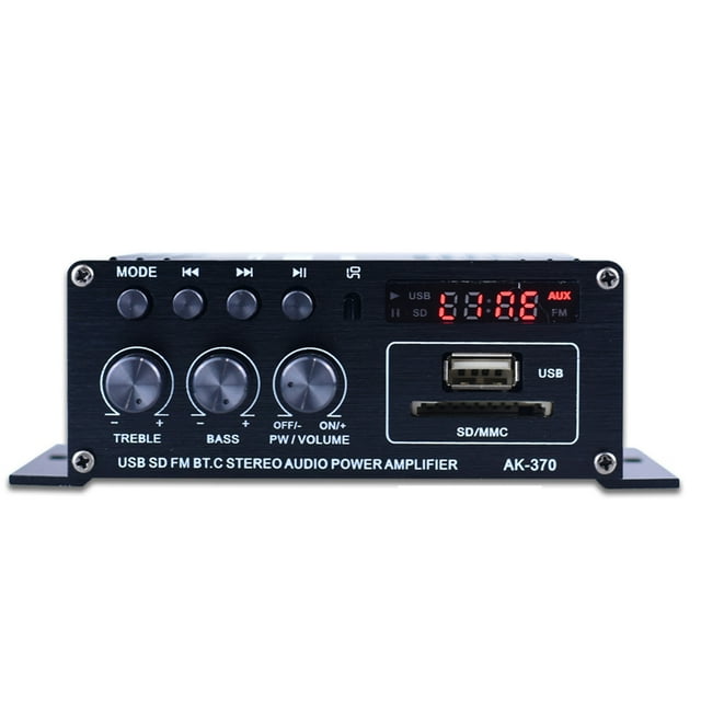 Yeacher AK370 Mini Audio Power Amplifier Portable Sound Amplifier Speaker Amp for Car and Home