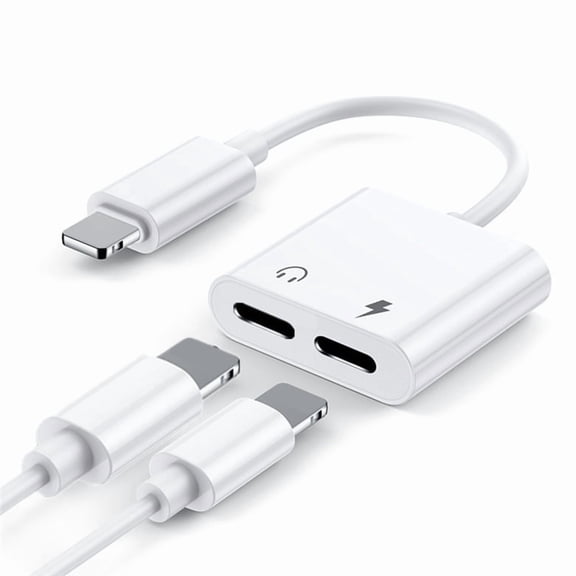 For iphone 14 13 Pro iPad Macbook Audio Earphone Converters For IOS Dual Interface Headphone Charging Adapter Splitter Connector