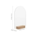 thumbnail image 5 of 4 pcs Clear Blank Acrylic Sign DIY Blank Hexagon Table Sign Clear Acrylic Sign with Wood Base, 5 of 6