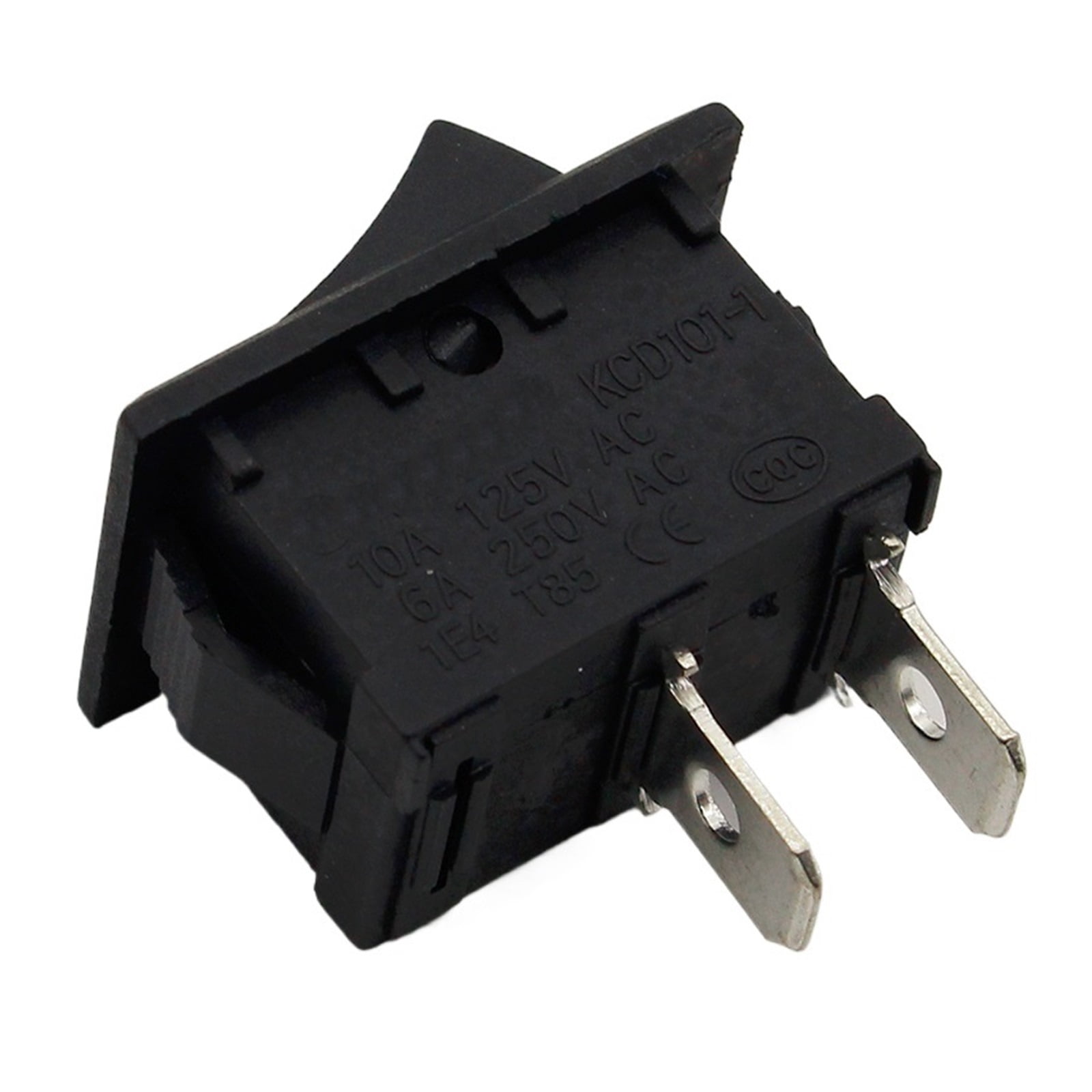 5Pcs/Lot Black Push Button Mini Switch 6A-10A 110V 250V KCD1 2Pin Snap-in On/Off Rocker Switch 5PCS/Lot 21MM*15MM BLACK