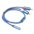 thumbnail image 3 of Convertidor de Audio Estéreo Shamjiam de 3.5 mm a 2 RCA Macho Azul shamjiam Convertidor hembra a 2 RCA macho, 3 of 9