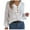 White-Sweater, variant on Womens Lantern Long Sleeve Sweater Hollow Out Button Up V Neck Jumper Oversized Chunky Sweaters Fall Casual Jumpers