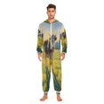 thumbnail image 2 of IAUYY Unisex Adult Onesie Pajamas Ultra-Soft Crystal-Soft Fabric, Halloween Adult Onesie Pajamas Adults,With a Zipper Plus Size Onesie Pajamas, The Green and Lush Fields, 2 of 7