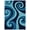 Blue, variant on Designer Home Revolution Shag Area Rug 2100 21583 Chimes Violet Loops Wavy 7' 10" x 10' 6" Rectangle