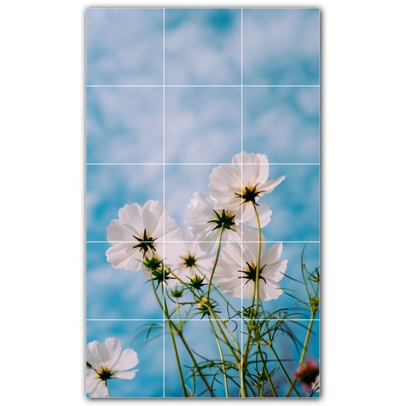 Picture-Tiles.com: Spring Ceramic Tile Wall Mural WAL500949-35L. 24"W x 40"H using (15) 8" x 8" Ceramic Tiles-Satin Finish