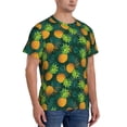 thumbnail image 2 of Bixox Men's Pineapples with Palm Leaves Printed Short Sleeve Skinny Athletic T-Shirt, 2 of 6