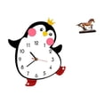 thumbnail image 1 of Reloj de pared,Reloj de pared silencioso y decorativo que no hace tictac,Reloj de pared silencioso de pingüino pequeño Reloj de madera,Figura de caballo,Escultura de figura de caballo en, 1 of 8