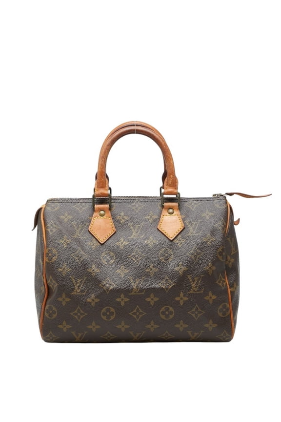 Pre-Owned Louis Vuitton Monogram Speedy 25 Mini Boston Bag Handbag M41528 Brown Leather Women's...