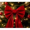 thumbnail image 3 of Bcylexb Extra Large Christmas Tree Topper Bow, 20"x120" Satin Finish with Long Flowing Streamers Elegant Christmas Tree Top Party Home Indoor Decoration, 3 of 6