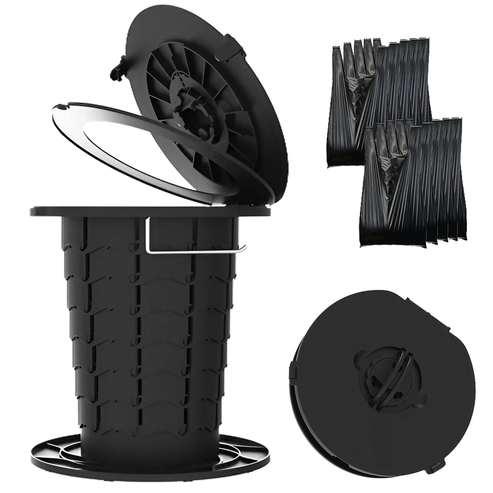 Kalageen Camping Toilet,8.14 Gallon Portable Toilet with Adjustable Height,Portable Potty for Outdoor and Indoor Use