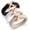 Pack A: Black / Rose Gold Metal, White / Rose Gold Metal, Moonlight / Rose Gold Metal, variant on Silicone Rings Wedding Bands for Women with Infinity Accent, 6.7mm Wide, 3.4mm Thick, Women's Rubber Engagement Bands, Variety Multipack 1-3