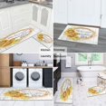 thumbnail image 6 of Kitchen Rugs and Mats Non Skid Washable Sunflower Wood Garland Kitchen Mat and Rug Set,Floor Cushion Waterproof Rug,Rubber Backed Area Rugs for Kitchen Laundry, 6 of 7