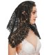thumbnail image 1 of Church Veil Mantilla Latin Mass Veils Floral Lace Short Scarf Head Covering, 1 of 4