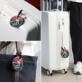 thumbnail image 6 of Mermaid Set of 2pcs PU Leather Round Suitcase Tags with Privacy Cover and Name ID Tag - Ideal for Travel Luggage, Handbags, Backpacks, School Bags, 6 of 6