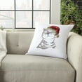 thumbnail image 4 of Nourison Home For The Holiday Animals White Decorative Throw Pillow , 18"X18", 4 of 5