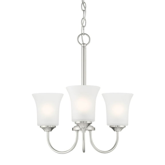 Designers Fountain Bronson 3 Light Brushed Nickel Chandelier, D278M-3CH-BN