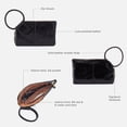 thumbnail image 4 of Bolso de mano HOBO de piel de sable con asa circular, color negro, 4 of 6