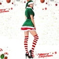 thumbnail image 4 of oqasdz Christmas Dresses for Women Elf Set Dress Up Elegant Green Fairy Outfits for Party Dress Theme Outfit Holiday Celebration Apparel, 4 of 7