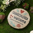 thumbnail image 2 of Grandchildren Welcome Stepping Stone - 10 Inch Resin Grandparents Gift, Spring Home Decoration for Lawn, 2 of 6