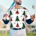 thumbnail image 4 of Fotbe Buffalo Plaid Christmas Trees Baseball Jersey Shirt for Men and Women, Casual Short Sleeves Button Down T-Shirt-Medium, 4 of 9