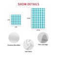 thumbnail image 7 of Turquoise Checkered Kitchen Dish Towels for Drying Dishes Set of 2, Farmhouse Buffalo Plaid Waffle Weave Microfiber Hand Tea Bathroom Towels Quick Dry & Absorbent Towel 15.7x23.6, 7 of 7