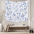 thumbnail image 5 of Blue Leaf Large Tapestry for Bedroom Wall Hanging Tapestry,Modern Botanical Foliage Plant Country Flower Ceiling Backdrop Tapestries Poster Blanket Wall Decor for Teens Room Living Room 86" x 104", 5 of 8