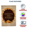 thumbnail image 4 of America Forever Grateful Blessed House Flag 28 x 40 Inch Outdoor Yard Decorative Seasonal Fall Leaves Apple Autumn Wreath Thanksgiving Pumpkin Flag, 4 of 4